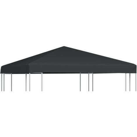 vidaXL Copertura Superiore per Gazebo 310 g/m² 3x3 m Grigio