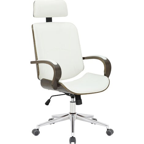 Sedia da ufficio look esclusivo con imbottitura e telaio in legno vari  colori colore : Bianco/Grigio