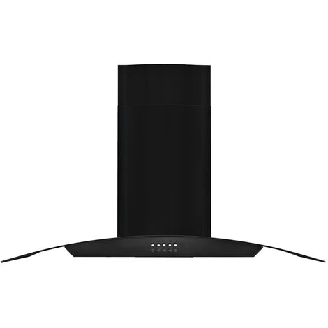 Cappa Aspirante a Muro Acciaio Inox con 3 velocità Nero vari dimensioni dimensioni : 90 x 45 x (46-73)