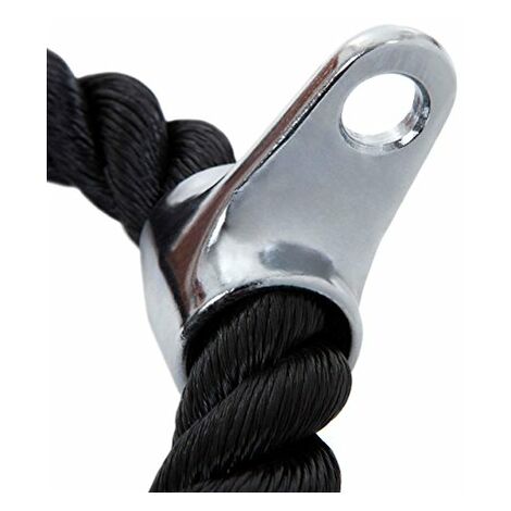 Corda per Tricipiti - 68 cm in Nylon Antiscivolo Tappi Gommati Intrecciato  - Cavo per Bicipiti Tricep Rope