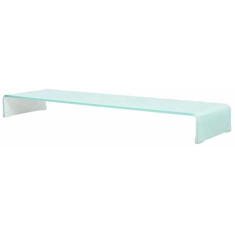 vidaXL Supporto TV / Rialzo Monitor in Vetro Verde 120x30x13 cm