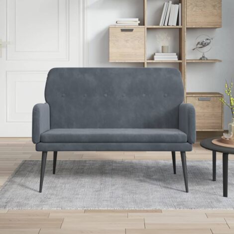 vidaXL Panca Grigio Scuro 108x79x79 cm in Velluto