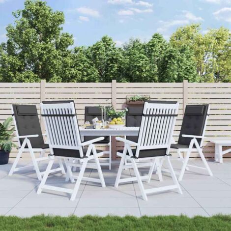vidaXL Cuscini per Sedia Schienale Alto 6 pz Antracite Tessuto Oxford