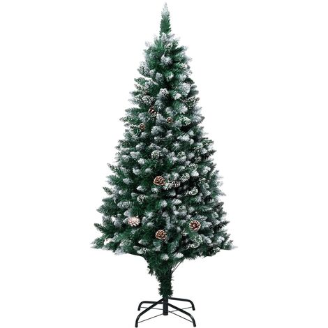 Albero di Natale 240cm realistico artificiale extra folto con neve Oulu