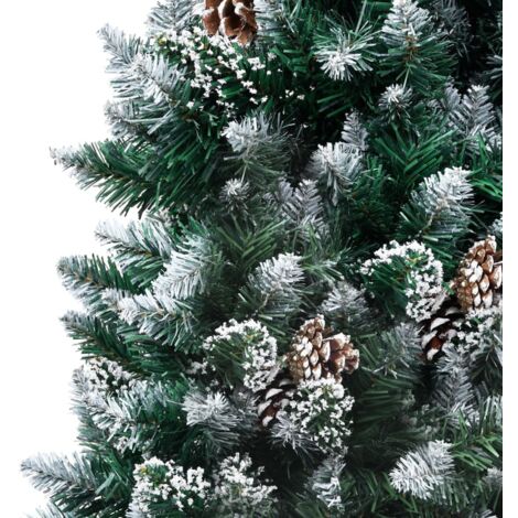 Albero di Natale 240cm realistico artificiale extra folto con neve Oulu