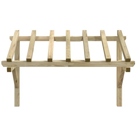 Tettoia per Porta d'Ingresso 200x100x100 cm in Legno di Pino