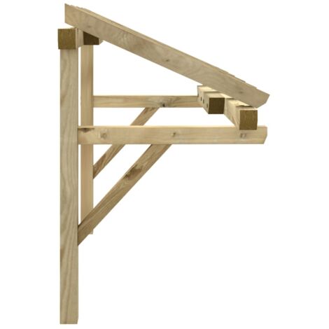 Tettoia per Porta d'Ingresso 200x100x100 cm in Legno di Pino