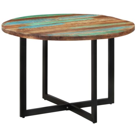 vidaXL Tavolo da Pranzo 110x75 cm in Legno Massello di Recupero (1/5)