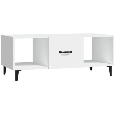 vidaXL Tavolino da Salotto Bianco 102x50x40 cm in Legno (1/6)
