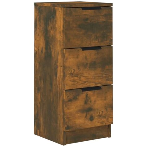 vidaXL Credenza Rovere Fumo 30x30x70 cm in Legno Multistrato