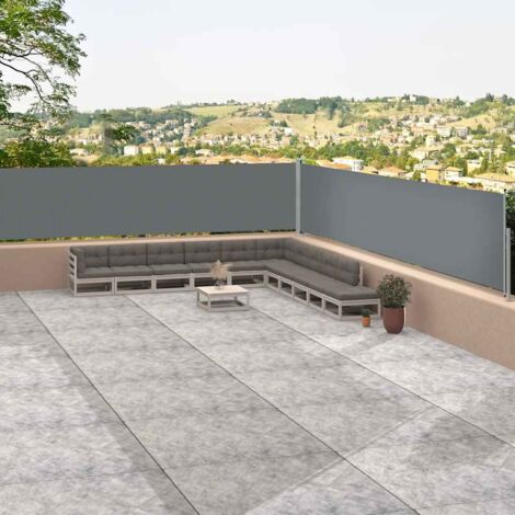 vidaXL Tenda Laterale Retrattile Antracite 117x1200 cm