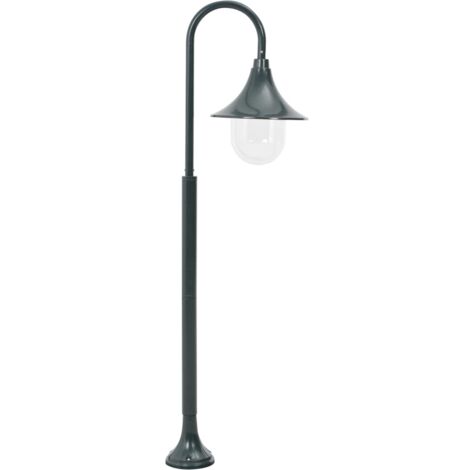 Lampione da Giardino E27 120 cm Alluminio Verde Scuro