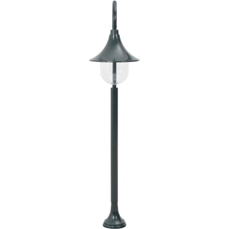 Lampione da Giardino E27 120 cm Alluminio Verde Scuro
