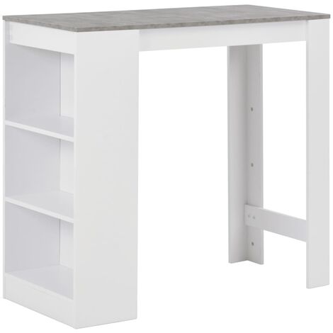 vidaXL Tavolo da Bar con Ripiano Bianco 110x50x103 cm