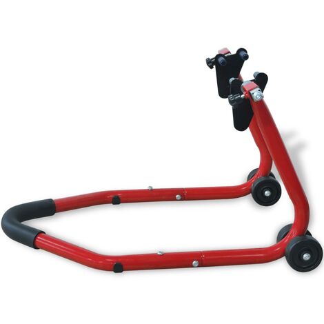 VidaXL Carrello Sposta Moto Rosso