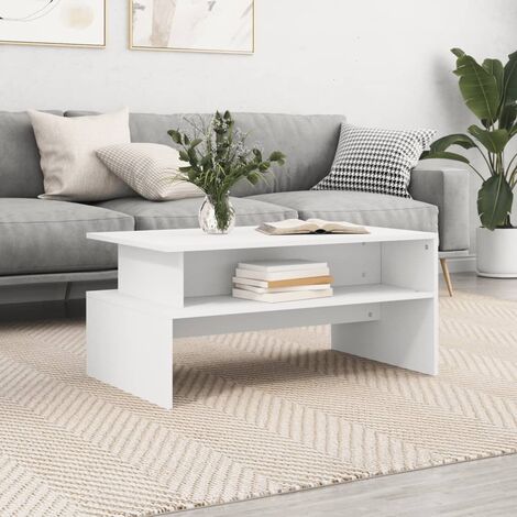 vidaXL Tavolino da Salotto Bianco 90x55x42,5 cm in Legno (1/6)