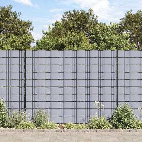 Recinzione Frangivento da Giardino PVC 70x0,19 m Grigio Chiaro vidaXL