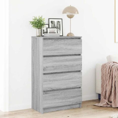 vidaXL Credenza Grigio Sonoma 60x35x98,5 cm in Legno Multistrato
