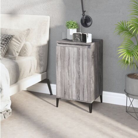 vidaXL Comodino Grigio Sonoma 40x35x70 cm in Legno Multistrato (1/5)