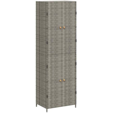 Armadietto Portaoggetti da Giardino 59x40x180 cm in Polyrattan vidaXL