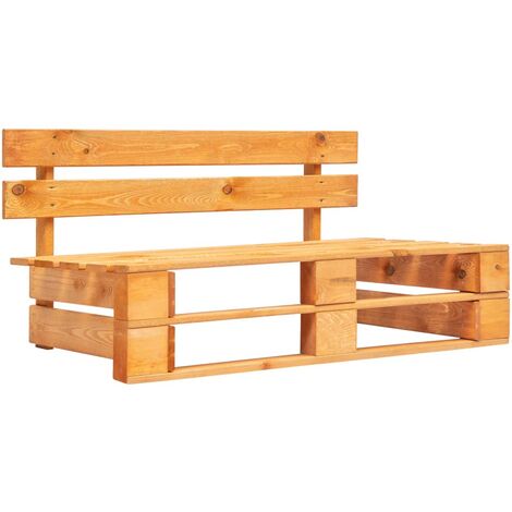 vidaXL Panca da Giardino in Pallet in Legno Marrone ambra