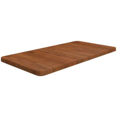 vidaXL Piano Bagno Marrone Scuro 80x40x2,5cm Legno Massello Trattato