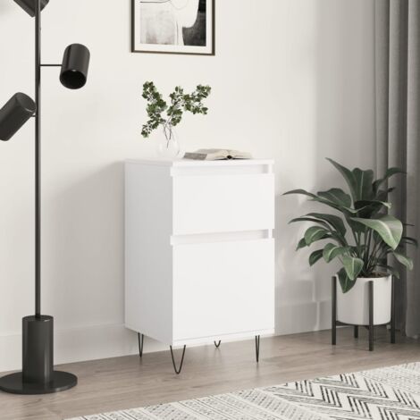 vidaXL Credenza Bianca 40x35x70 cm in Legno Multistrato (1/5)