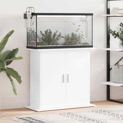 vidaXL Supporto per Acquario Bianco 81x36x73 cm in Legno Multistrato