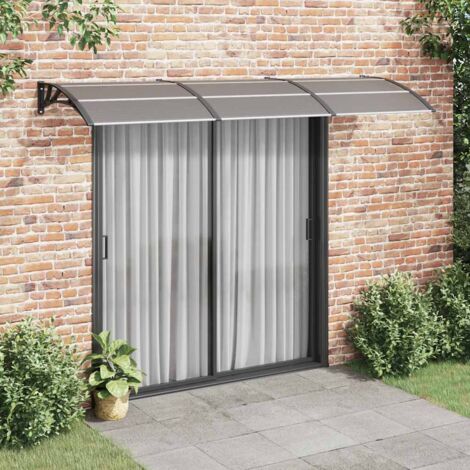 vidaXL Tettoia per Porta Nera 300x100 cm Policarbonato