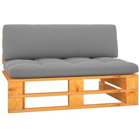 vidaXL Divano Centrale da Giardino Pallet Legno Pino Impregnato Ambra