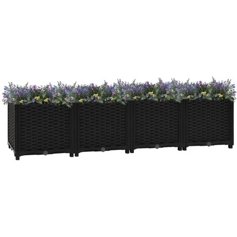 vidaXL Fioriera Rialzata 160x40x38 cm in Polipropilene
