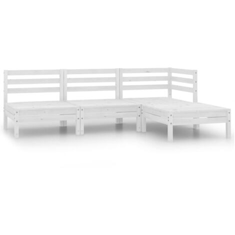 vidaXL Set Divani da Giardino 4 pz in Legno Massello di Pino (1/5)