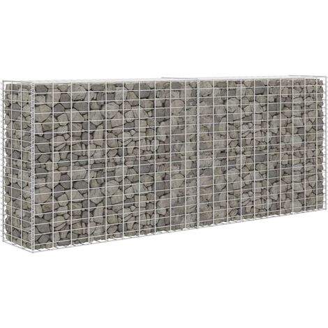 vidaXL Gabbione in Rete in Acciaio Zincato 85x30x200 cm