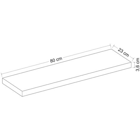 Mensola da Muro ideale per ogni ambiente Rettangolare 80 cm Rovere