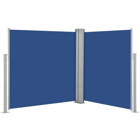 vidaXL Tenda da Sole Laterale Retrattile Blu 140x600 cm