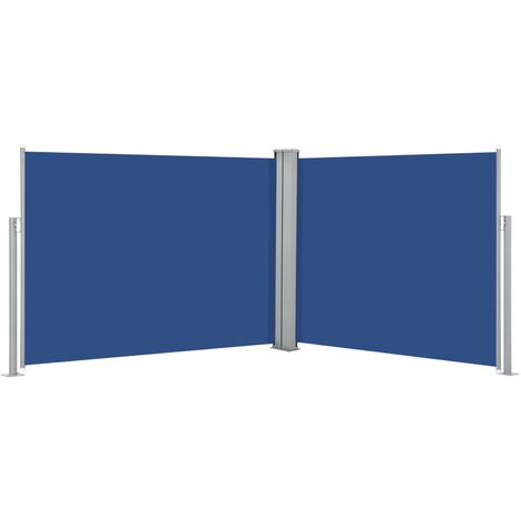 vidaXL Tenda da Sole Laterale Retrattile Blu 140x1000 cm