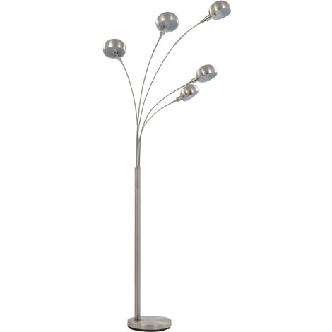 Lampada da Terra Design Moderno 16 W H 180 cm in Acciaio Resistente vari colori  colore : Argento