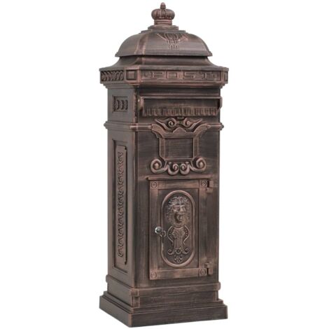 Cassetta della Posta in Alluminio Inossidabile Vintage Bronzo