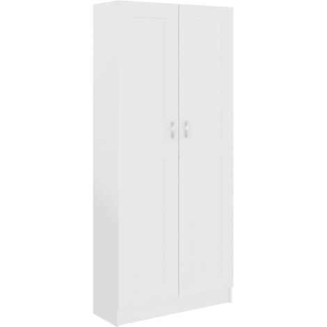 vidaXL Libreria Bianca 82,5x30,5x185,5 cm in Legno Truciolato