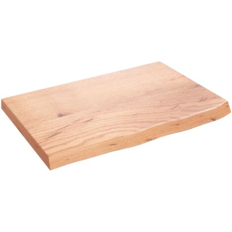 vidaXL Ripiano Muro Marrone 60x40x(2-4) cm Massello Rovere Trattato