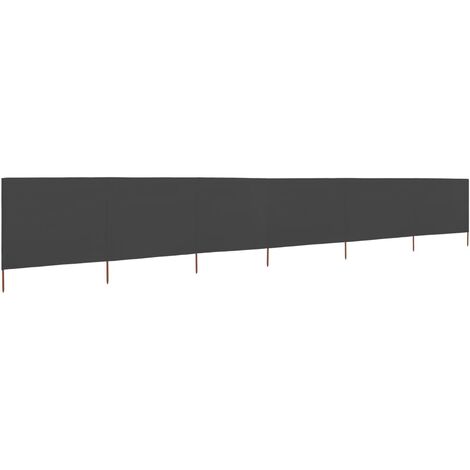 vidaXL Paravento a 6 Pannelli in Tessuto 800x80cm Grigio