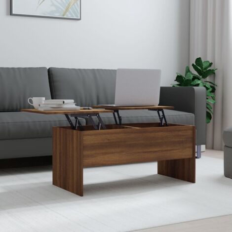 vidaXL Tavolino Rovere Marrone 102x50,5x46,5 cm Legno Multistrato (1/5)