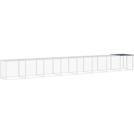Gabbia Polli con Tetto Antracite 803x98x90 cm Acciaio Zincato vidaXL