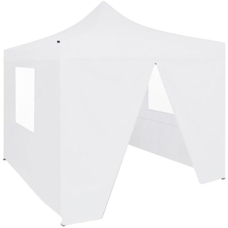 vidaXL Gazebo Professionale Pieghevole 4 Pareti 3x3 m Acciaio