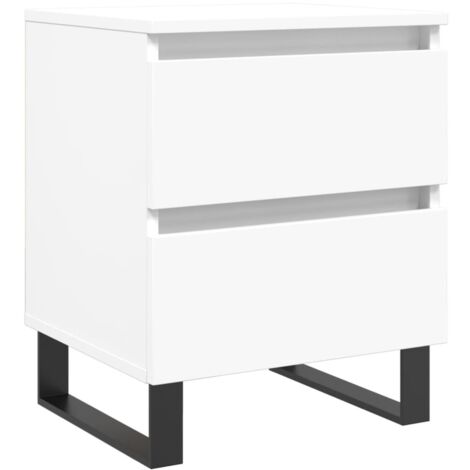 vidaXL Comodino Bianco 40x35x50 cm in Legno Multistrato (1/5)