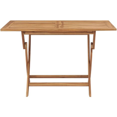 Tavolo Pieghevole da Giardino 120x70x75 cm in Massello di Teak