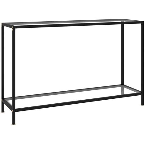 vidaXL Tavolo Consolle Trasparente 120x35x75 cm in Vetro Temperato