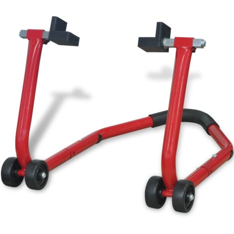 vidaXL Carrello Sposta Moto Rosso