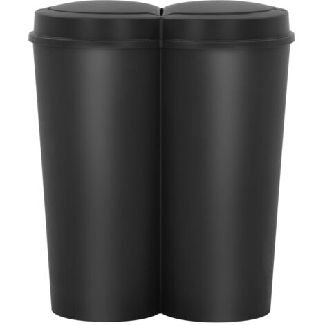 Pattumiera Doppia Nera 50L