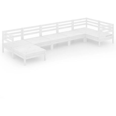vidaXL Set Salotto da Giardino 7 pz in Legno Massello di Pino (1/5)